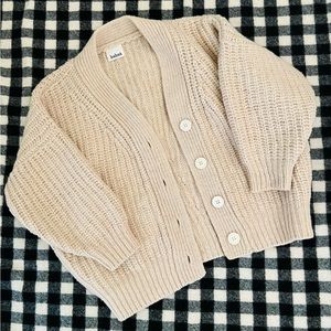 Babaa cream wool no 19 cardigan, EUC, one size